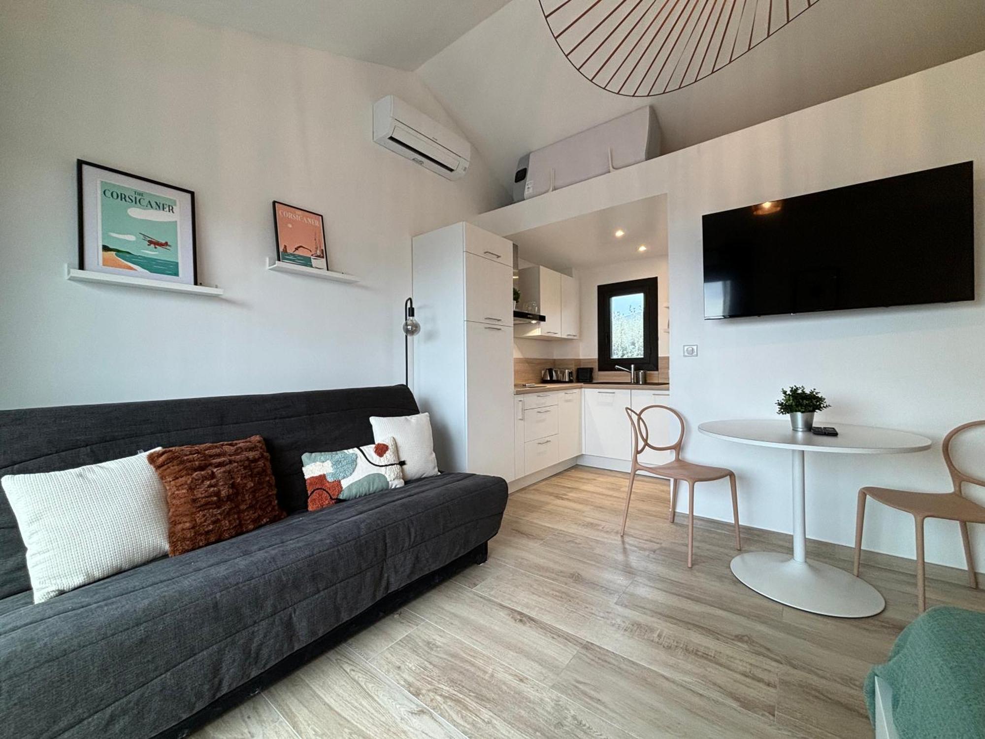 Studio Vue Mer A Porticcio Piscine Et Parking 외부 사진