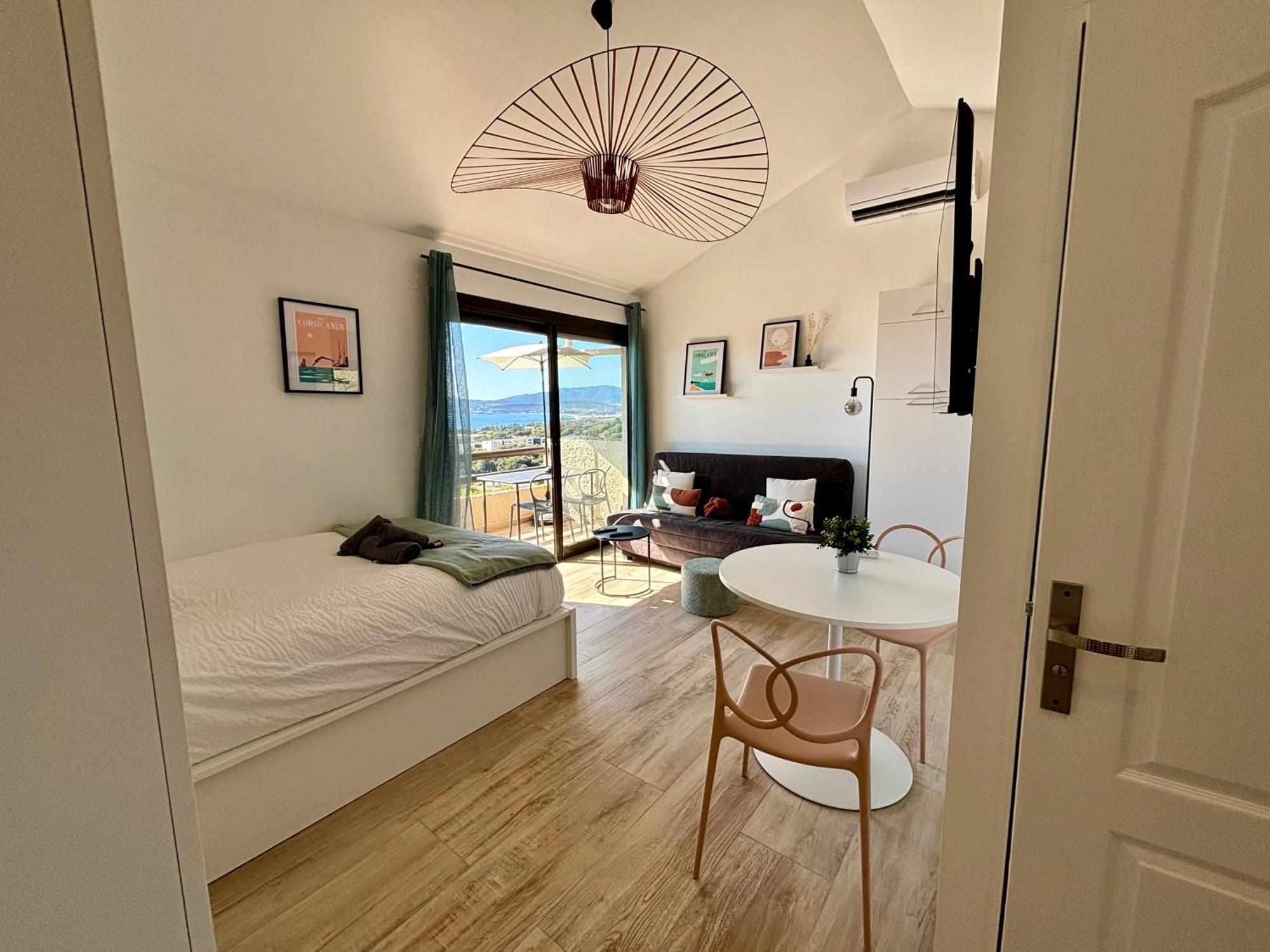 Studio Vue Mer A Porticcio Piscine Et Parking 외부 사진