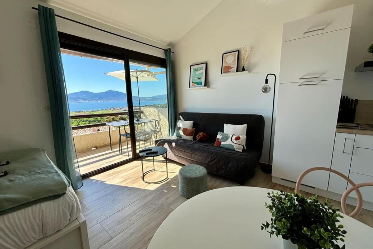 Studio Vue Mer A Porticcio Piscine Et Parking 외부 사진
