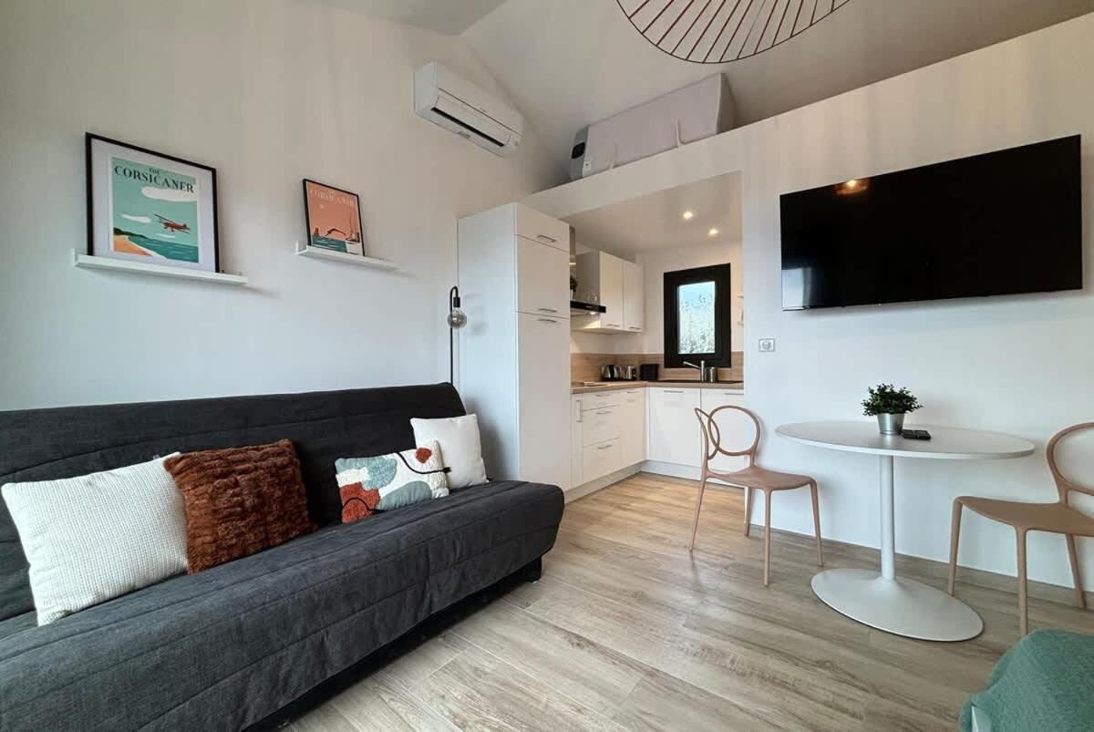 Studio Vue Mer A Porticcio Piscine Et Parking 외부 사진