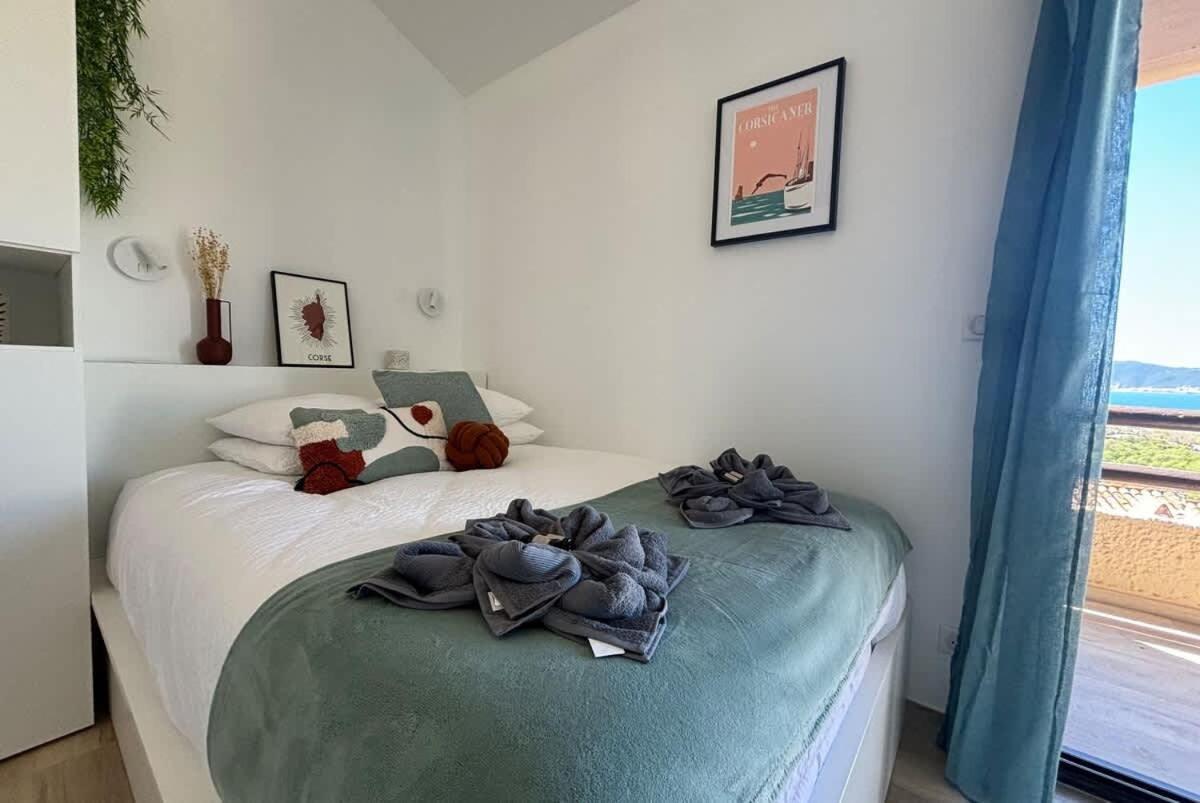 Studio Vue Mer A Porticcio Piscine Et Parking 외부 사진