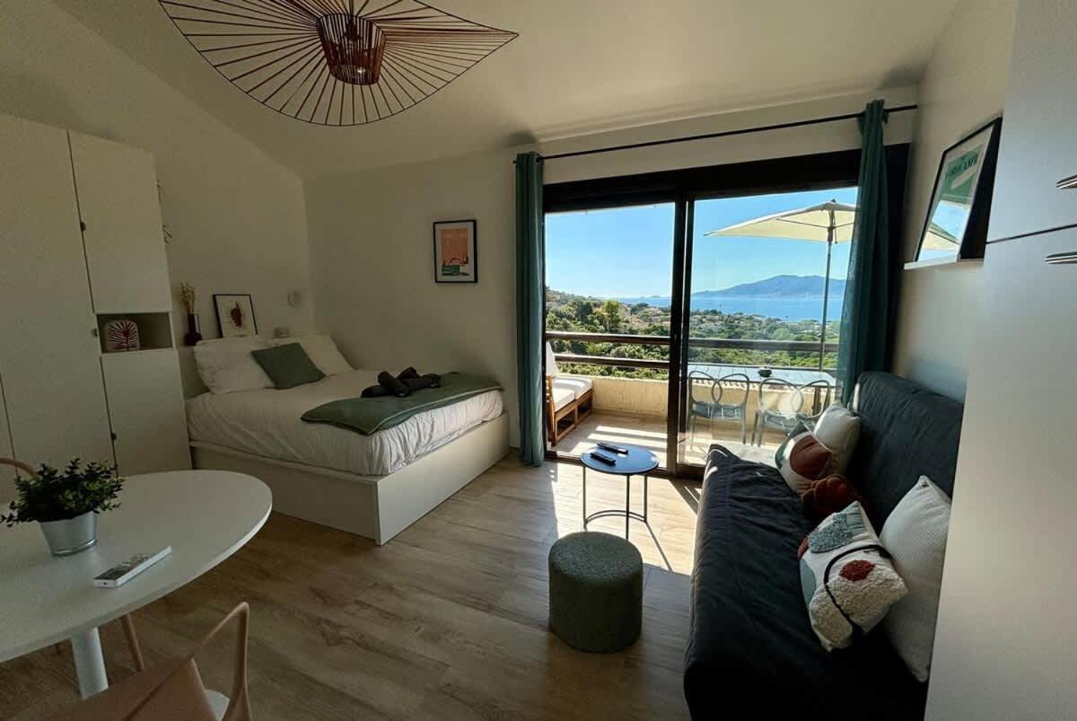 Studio Vue Mer A Porticcio Piscine Et Parking 외부 사진